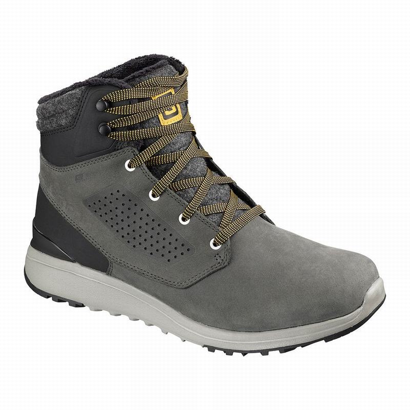 Buty Zimowe Męskie Salomon UTILITY CLIMASALOMON™ WODOODPORNY - Khaki - Polska (165-MKHDZO)